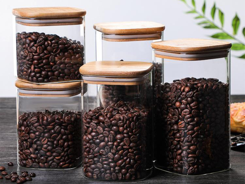 Glass Square Storage Jars