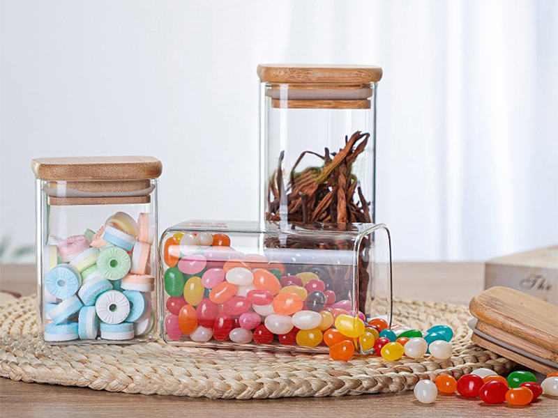 Glass Square Storage Jars