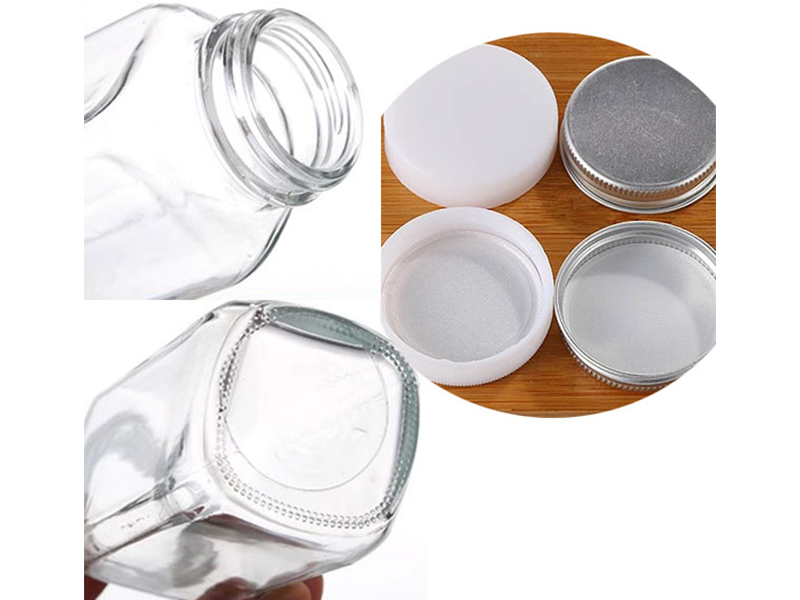 Square Glass Beverage Bottle