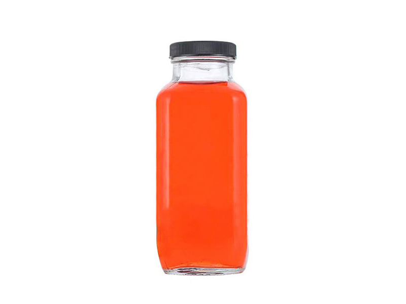 Square Glass Beverage Bottle 250ml 350ml 500ml