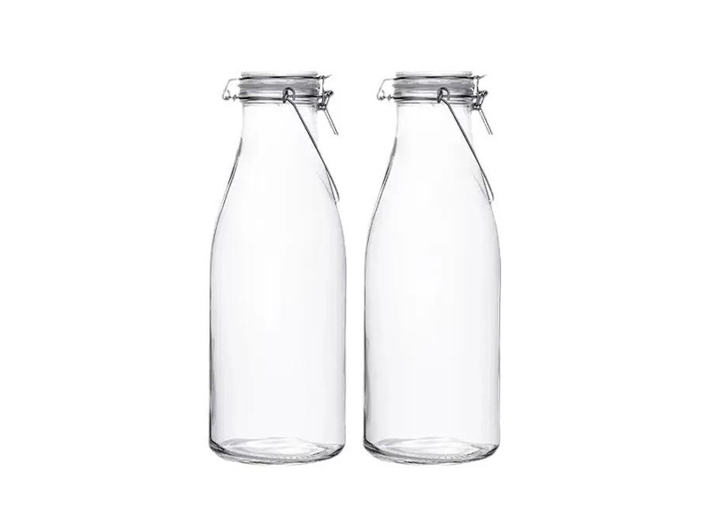 Airtight Jars Portable Glass Milk Bottles 500ml 1000ml 1500ml 2000ml