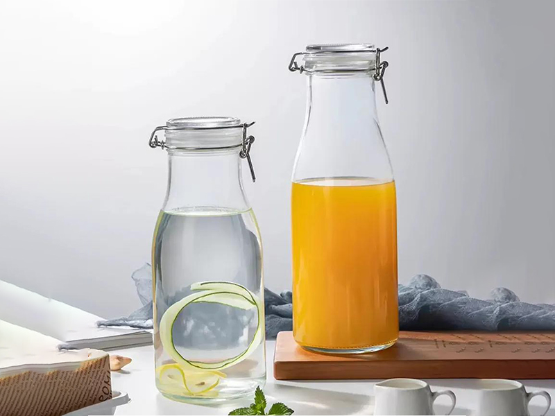 Airtight Jars Portable Glass Milk Bottles