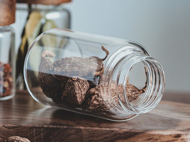 Glass Spice Jars With Wooden Lids