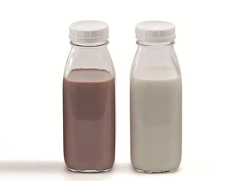 Square Glass Milk Bottles