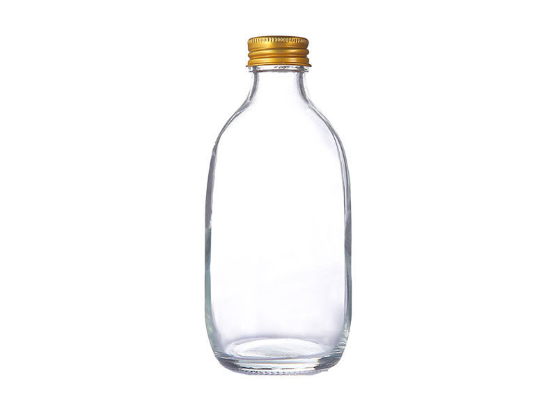 Juice Beverage Water Glass Bottles With Lids 280ml 350ml 500ml