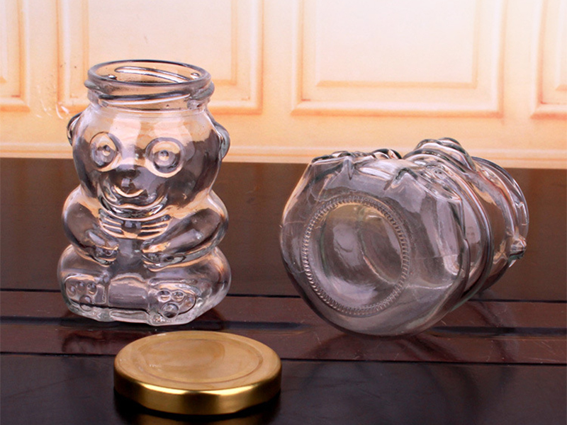 Small Bear Glass Storage Jars