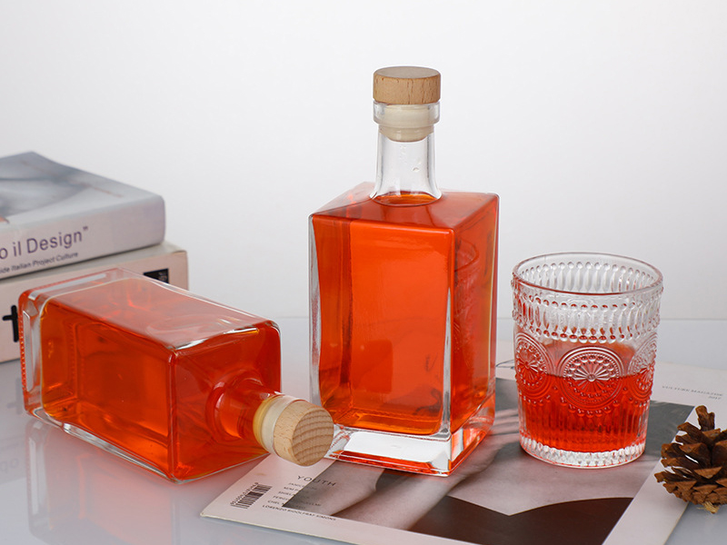 Square Glass Liquor Bottle