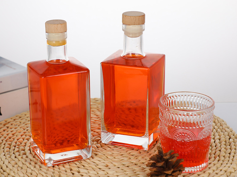 Square Glass Liquor Bottle