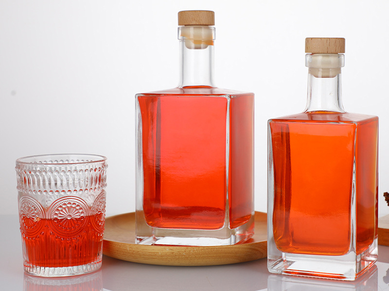Square Glass Liquor Bottle