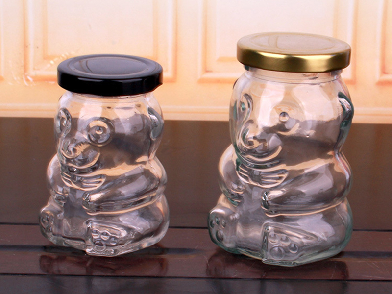 Small Bear Glass Storage Jars
